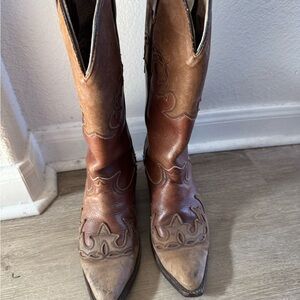 Vintage Brown Western Cowgirl Boots